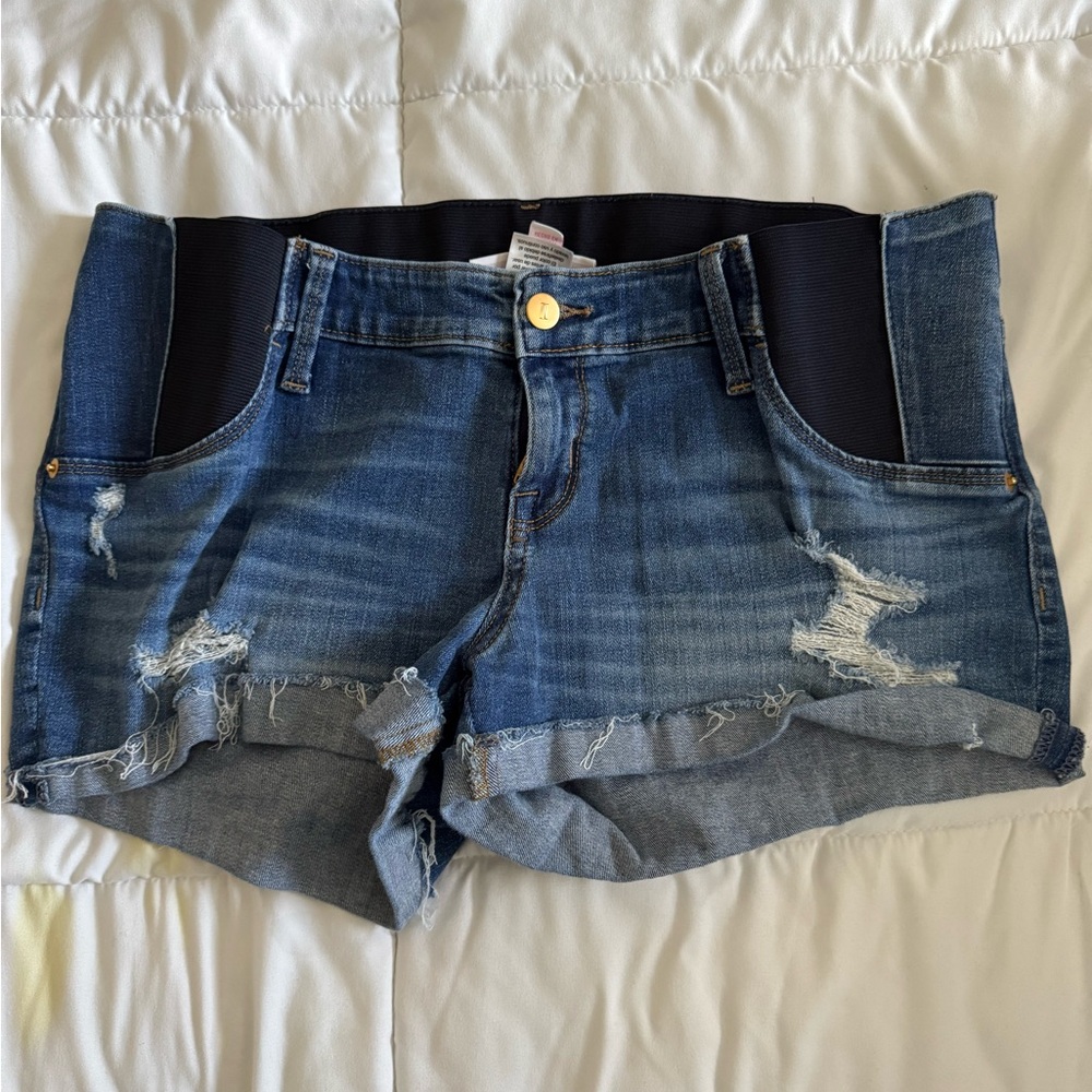 Maternity Blue Denim Women's Shorts